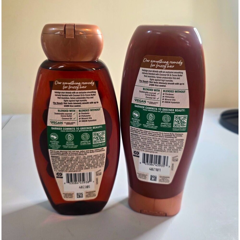 B18 Garnier Whole Blends Coconut Oil & Cocoa Butter Shampoo & Conditioner